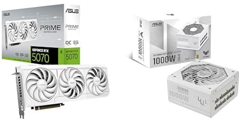 ASUS Carte Graphique PRIME-RTX5070-O12G-WHITE + Alimentation TUF-GAMING-1000G-WHITE