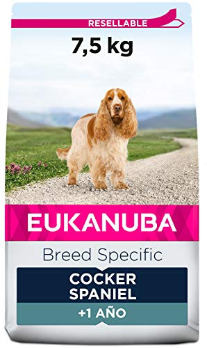 Eukanuba Complete Dry Dog Food for Adult Cocker Spaniel Breed Types with Fresh Chicken 7.5 kg