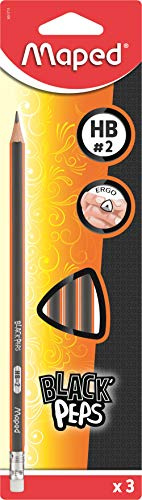 Maped Matite Grafite Hb In Blister X3 Con Gomma
