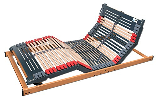 FMP Matratzenmanufaktur, 7 Zonen Lattenrost Rhodos® EcoMove EL, Kopf- und Fußteil elektrisch verstellbar, 44 Leisten, kein Unterbau, fertig montiert, 90x200 cm