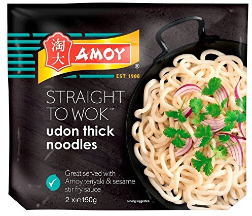Amoy Gerade Nach Udon -Nudeln Dick (2 Stück Pro Packung - 300G) Wok
