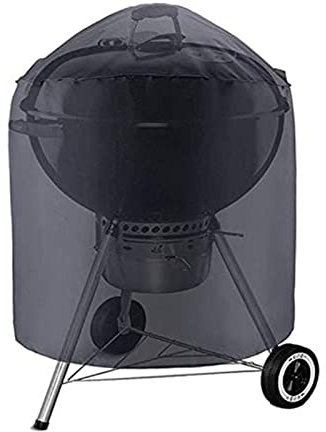 AWSAD Grillabdeckung,Robuste BBQ Grillabdeckung,wasserdichte Grillhaube für Ihren Kugelgrill, Wetterfeste Und UV-beständige Grillplane, mit Kordelzug (Color : Black, Size : 70x70cm)