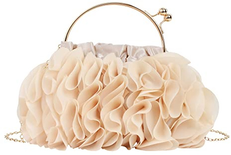 MEGAUK Damen Satin Clutch Seide Abendtasche Unterarmtasche Crossbody Bag für Hochzeit Wedding Prom Party