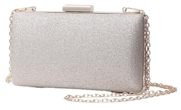 CORIOS Bolso de Fiesta para Mujer Brillante Bolsa de Noche Clutch de Lentejuelas Elegante Bolso de Hombro Bolso de Boda Fiesta de Graduación Boda Banquete Bolsos Bandolera Champán