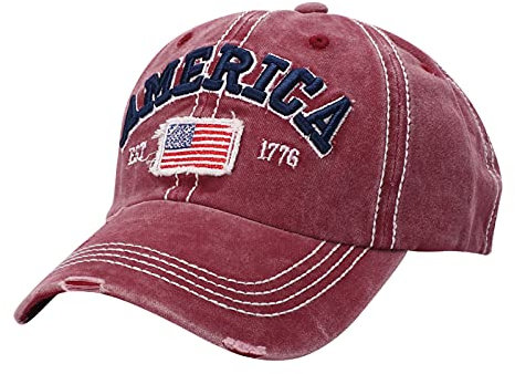 Women's American Flag Casual American Flag Cap for Outdoor Herren Damen Verstellbar Usa Baseball Cap Usa Flag Patch Military Army Cap