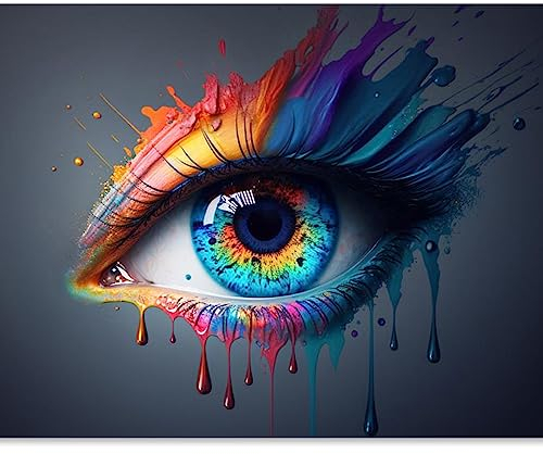 Graffiti-Auge, Malen nach Zahlen für Anfänger, buntes Auge, Doodle-Ölgemälde-Sets auf Leinwand, einfach zu malen, Kunstwerk mit Pinseln, Acryl-Pigment, digitale Malerei für Heimwanddekoration