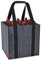 Eurhomewit Bottle Bag 9 Compartments, Wine Bottle Carrier Felt Wine Tote Bag Holder with Handles, Reusable Wine Bottle Bag for Transporting Red Wine, Champagne, Beer and Water Bottles - Dark Grey