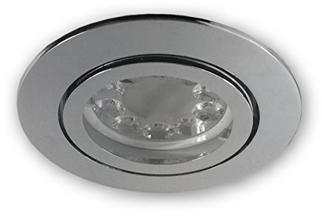 3 Stück LED Einbaustrahler Spots CCT GU10 dimmbar 68mm Lochbohrung chrom glänzend 5,5W 230V 2.4G LED unterstützt ZigBee und ist kompatibel mit Amazon Alexa und Philips Hue