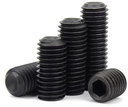 5/50 Stück M3 M4 M5 M6 M7 M8 M10 M12 Feingewinde Schwarz 12,9 Stahl Innensechskant Innensechskant Ringschneide Madenschraube Gewindestift(10pcs M7x1x6)