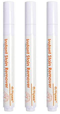 Instant Stain Remover Cleaning Pen for Clothes Fabric Portable Spot Remover Handheld Rub Pen on Wine Coffee Tea Oil Ink Juice Stain Marks, 3 Count
