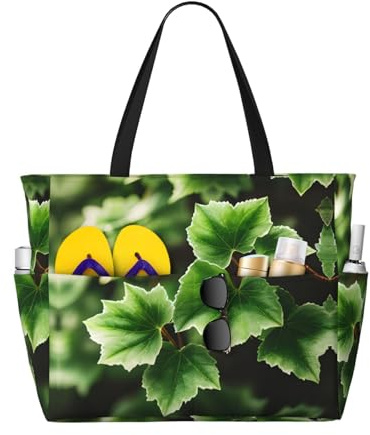 YQxwJL Sac à bandoulière imperméable avec imprimé arbre de lierre et fleurs de lierre, noir, Taille unique