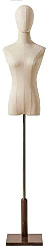 VNNHGB Weiblicher Schaufensterpuppen-Torso, weibliche Mode-Schneiderpuppe, Schneiderpuppe für Frauen, Schneiderin mit Holzsockel, leicht und einfach zusammenzubauen, weibliche Schneiderpu
