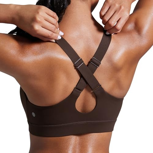 CRZ YOGA Butterbreeze Sport-BH:ar med korsrygg Hot Fudge Brown M