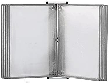 Soporte for rotafolios, soporte for carpetas, soporte de exhibición for estanterías, carpetas magnéticas for montaje en pared, adecuadas for la oficina y el hogar(Grey)