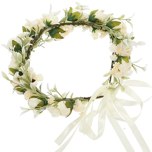 Ipetboom Corona Di Fiori Per Capelli Copricapo Decorativo Fiori Realistici Adatto Per Matrimoni Feste e Servizi Fotografici Flessibile e Adattabile Diverse Circonferenze Della Testa