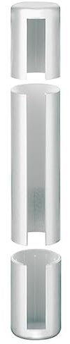 cyclingcolors 2x Zierhülse türband Abdeckhauben türscharnier rund Fenster Tür Scharnier Kappe Schutz Möbel Abdeckappen, 20mm weiß Länge 149mm Kunststoff