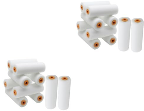 Toyvian 20pcs Sponge Paint Roller Covers Small Replacement Rollers for Water-Based Paint Suitable for Wall Painting and Household Decoration Easy to Use and Install