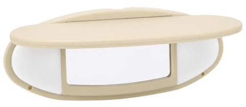 Car Sun Visor with Vanity Mirror Replacement for Mini R55 R56 R60 2007-2014 Models, OEM 51167361833 Anti Glare Sunshade Panel Beige Interior Accessory