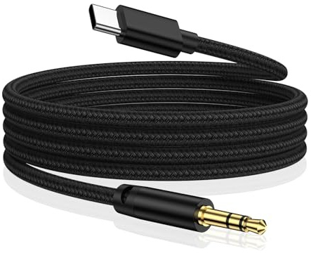 USB C auf Aux Kabel 1M, USB Typ C auf 3,5mm Klinkekabel Audio Kabel Adapter | Klinke auf USB C Aux Kabel Auto Handy für Samsung Galaxy A56 5G/A57/A55/A17/A16/A37/A36/A35/S26/S25/S24/S23, iPhone 17/16/15