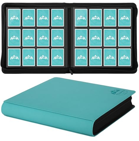TCGPRO Album de cartes à collectionner 12 compartiments pour jusqu'à 720, reliure avec fermeture éclair sur le côté pour taille standard, album de cartes à collectionner pour jeux de cartes à