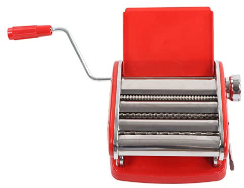 Macchina per la Pasta, Macchina Manuale per Tagliatelle, Macchina per Pasta Multifunzione a Manovella per Lasagne, Fettuccine e gnocchi. (Lama di tipo 3 di aspirazione)