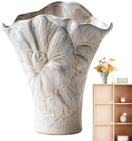 Vaso in ceramica estetico - Elegante contenitore per la Verdura interna | Fiori decorativi minimalisti, erbe e succulente, scaffale, Tavolo da Tavolo