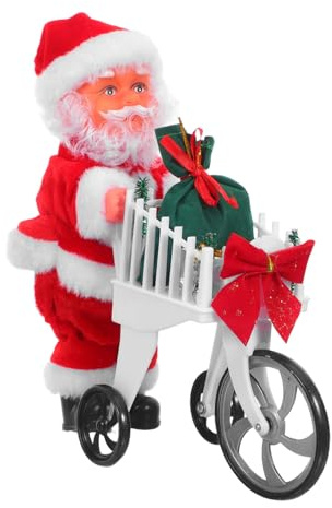 Milisten Juguete De Papá Noel con Carrito Compra Infantil Figura Musical De Papá Noel para Decoración Navideña Interactiva Reuniones Familiares Juguete Navideño Animado