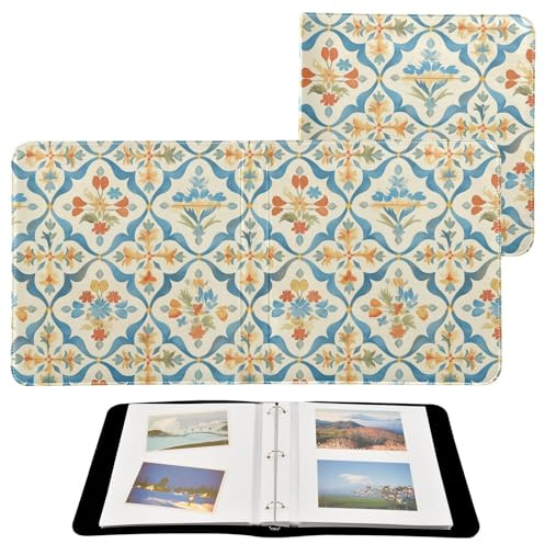 Álbumes de fotos para fotos de todos los tamaños, azulejos sin costuras, portugués, español, italiano, autoadhesivos, fotos de 4 x 6, 5 x 7, 6 x 8 pulgadas