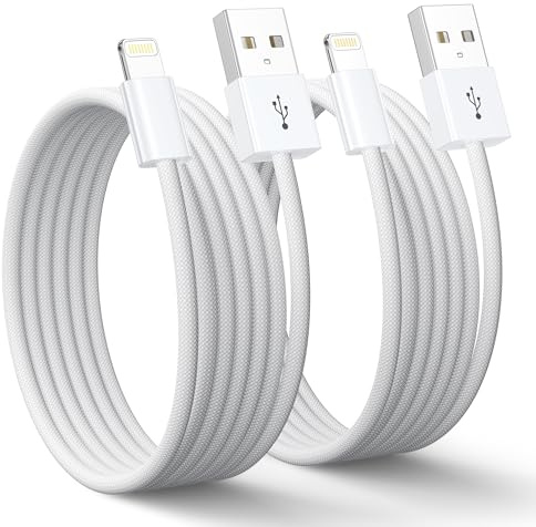 iPhone Ladekabel Lightning Kabel 2Pack 3M Apple MFi iPhone Schnellladekabel | Zertifiziert USB auf Lightning Kabel für iPhone 14 13 12 11 Pro Max Mini XS XR X 8 8 Plus 7 6 6s Plus SE2020