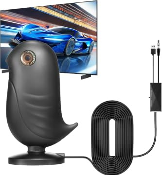 DVB-T/DVB T2 Antenne 4K-Smart-TVs, lokale Kanäle und Signalverstärker mit 18-ft-Kabel