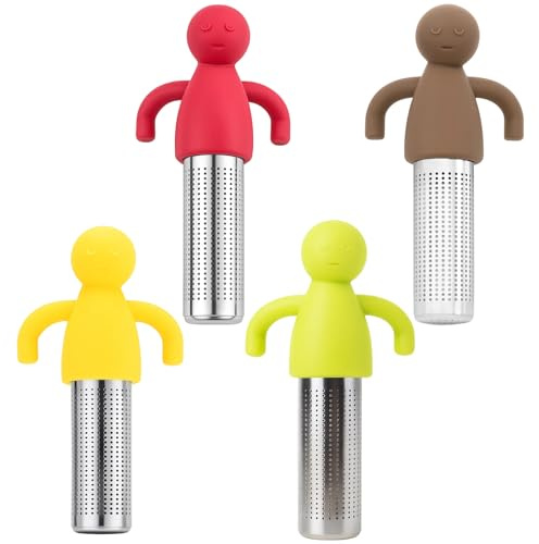 4 Tea Infusers for Loose Tea, Premium Tea Diffusers Set with Fine Mesh, Tea Leaf Infuser and Strainer for Optimal Brewing, Ideal for Loose Leaf Tea Lovers