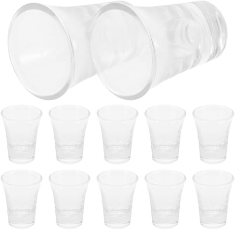 POPETPOP 24 Copas de Comunión de Cristal Reutilizables de 15 Ml para Ceremonias Religiosas Diseño Elegante y Control de Porciones, para Accesorios de Cocina