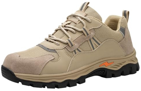 Träningsskor för män, lätta barfotaskor, platt sula, joggingsko som andas, bekväm arbetssko ortopediska löparskor för promenader, löpning, gym, strand, surfning och körning, BEIgE, 38.5 EU