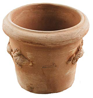 Teramico Liscio Toscana Limoni Toscana - Vaso da fiori in terracotta artigianale italiana, 25 cm - 40 cm, assolutamente resistente al gelo, terracotta italiana (25cm, Limoni Toscana)