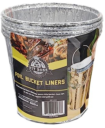 PIT BOSS Revêtements Alu (x 6) pour Seau à Graisse