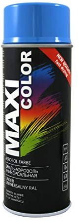 Maxi Color NEW QUALITY Sprühlack Lackspray Glanz 400ml Universelle spray Nitro-zellulose Farbe Sprühlack schnell trocknender Sprühfarbe (RAL 5012 Lichtblau glänzend)