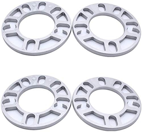 TAKPART 4x 10mm Universal Spurverbreiterungen Radabstandshalter 4&5 Löcher Unterlegscheiben Aluminum
