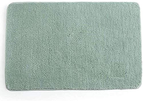 Tappeto da Bagno in Microfibra Antiscivolo, Morbido Assorbente Tappetino Shaggy per Il Bagno, Verde, 30 x 50 cm