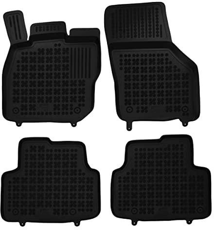 AZUGA 3D Gummi Fußmatten für VW Golf 8 Variant 2020 eTSi (nur Mild-Hybrid) | für Cupra/Seat Leon Sportstourer, nur Mild-Hybrid. rutschfest, wasserdicht, TPE Gummimatten, hoher Rand Automatten AZ10300436