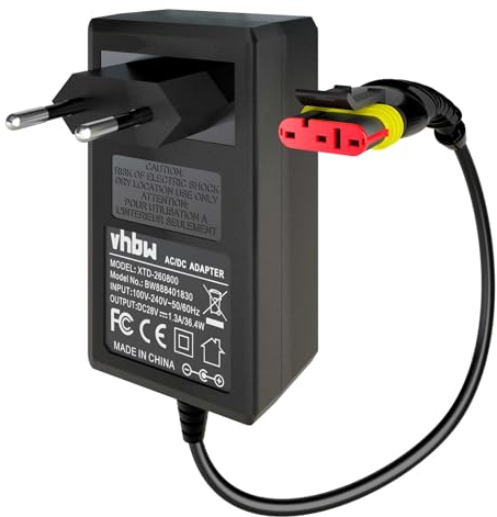 vhbw Netzteil 28V kompatibel mit Gardena R50Li, R80Li, R40li, R45Li, R70Li, Sileno City, Sileno Life, Sileno minimo Rasenmäher, Mähroboter, Rasenroboter