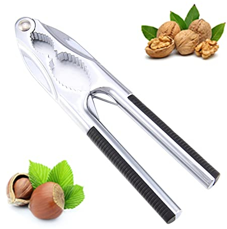 oujilet Nutcracker Pecan Cracker Nut Opener Lobster Cracker with Non Slip Grip, 16,5 cm, Metal Nut Cracker Tool for All Sorts of Nuts