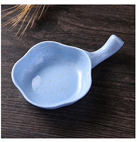 TOMYEUS Gravy boat Multi-purpose Assorted Seasoning Gravy Boats Sugar Salad Tomato Paste Sauce Dishes Kitchen Flower Shape Dip Seasoning Bowl Dish Salad dressing gravy boat (Color : Blue)