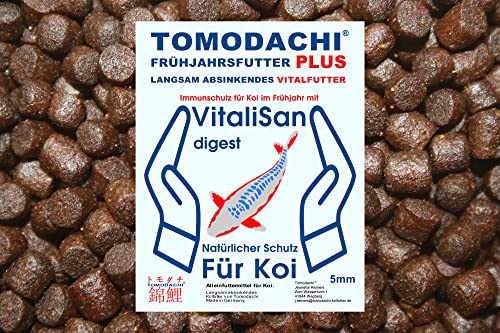 Frühjahrsfutter Koi Sinkfutter Gesundheitsfutter antibakterielles Koifutter für das Frühjahr mit Monoglyceriden Energiefutter für Koi mit arktischen Rohstoffen 5mm 2kg