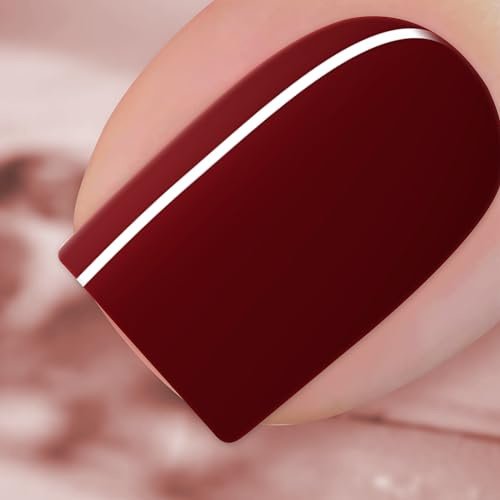 BURANO Esmalte Semipermanente para Uñas Gel UV LED, en Esmaltes de gel de uñas Pintauñas Semipermanentes de Gel 15ml Soak Off gel Rojo cereza oscura (Deep Cherry Red 225)