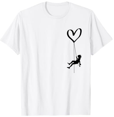 Kletter Herz Bergsteigen Brusttasche Felsklettern Kletter T-Shirt