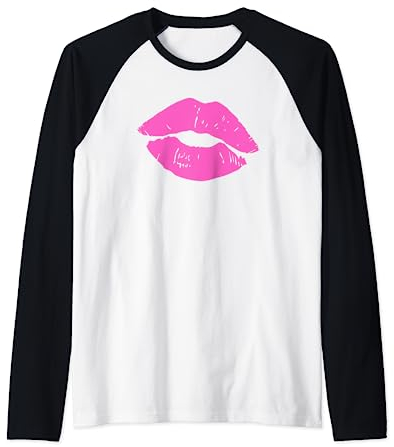 pinker Kussmund I pinke Lippen I Lippenstift I 80er Jahre Raglan