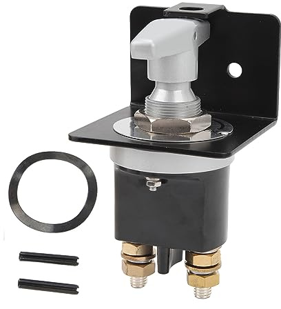 Aramox Batterie-Trennschalter 12V-48V, 500A Batterie-Hauptschalter mit Verriegelungsplatte, ON-OFF Notausschalter ersetzt 20247 für Auto, Wohnmobil, Boot, Caravan