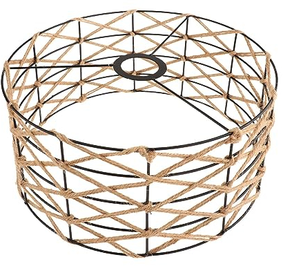 Colcolo Hängelampenschirm, aus Seil gewebter Lampenschirm, ersetzt Elegante DIY-Beleuchtungskörper, Boho-Lichtschirm, Deckenlaternenabdeckung für Flur,