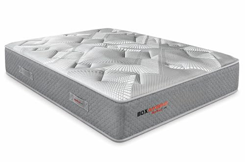 Duérmete Online - Colchón Viscoelástico Híbrido Box Hybrid con Núcleo de Muelles Ensacados, Confort Óptimo, Grosor 26cm, Firmeza Intermedia, Antiácaros Antibacteriano e Hipoalergénico 90 x 190