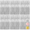 Vaktop 6 Stück Lametta Vorhang Silber, Glitzervorhang Lametta, Glitzer Party Vorhang, Folien Fransen Hintergrund fur Party Deko Geburtstagsdeko Hochzeit Festivals Bühnendekor (1m x 2m)